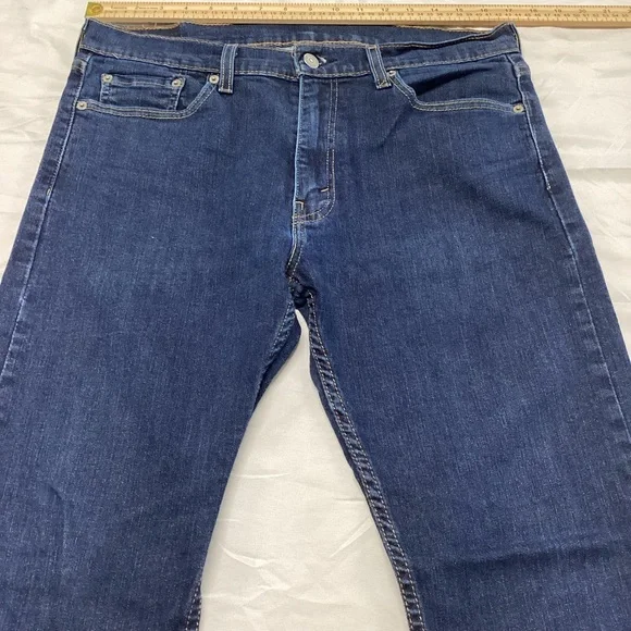 Levi's 513 Men's DarkWash Stretch Straight Jeans 33x34 - Picture 5 of 9